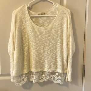 Sheer lace sweater